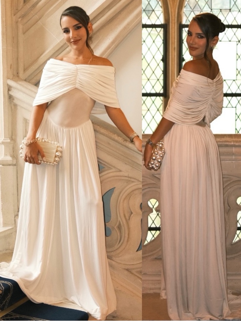 HELSA Philomena Jersey Maxi Dress Vanilla Cream NEW with tags